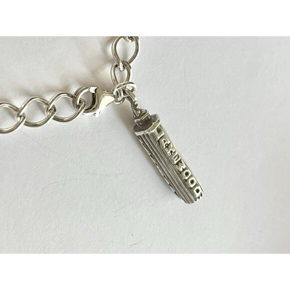 1960s 925 Sterling St. Thomas Aquinas Catholic School Dallas TX 4-Charm Bracelet - Picture 5 of 12